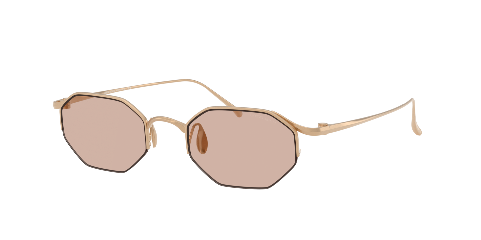 Giorgio Armani Man Sunglass AR6171T -  Frame color: Matte Gold, Lens color: Light Brown