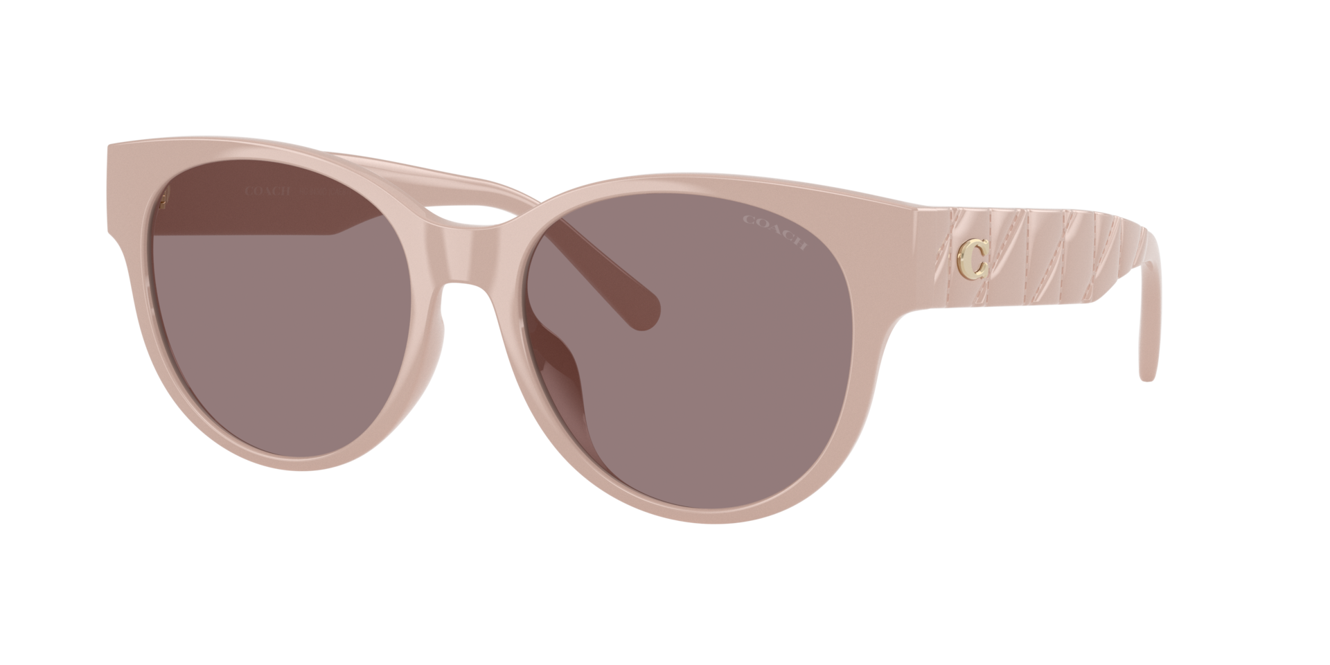 Coach Frau Sunglass CAE87 - Rahmenfarbe: Grau Rosa, Linsenfarbe: Dunkles Violett