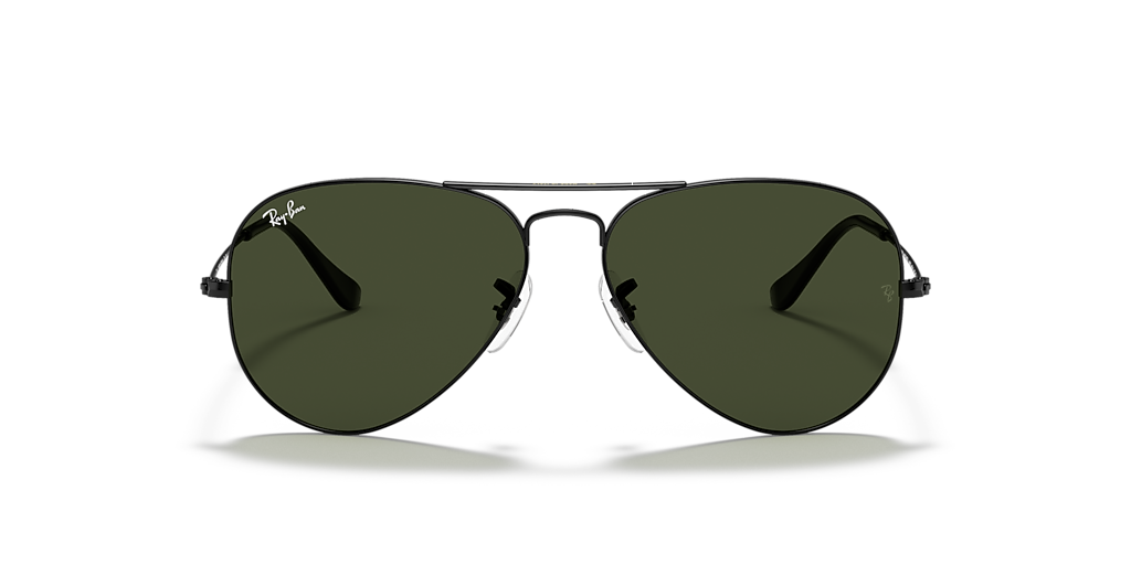 Ray-Ban Aviator Classic XL (58 - 14) with Green lenses and Black