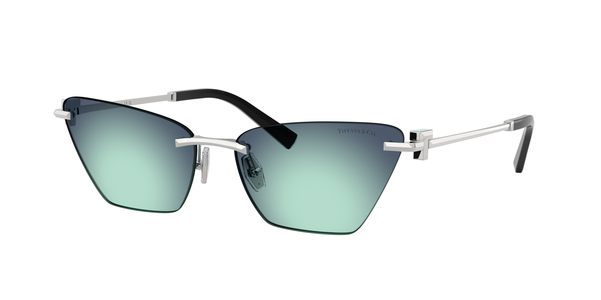 Tiffany Co Femme Sunglass TF3120 - Couleur du Monture Argent Couleur de Lentille Bleu dgrad 400 €