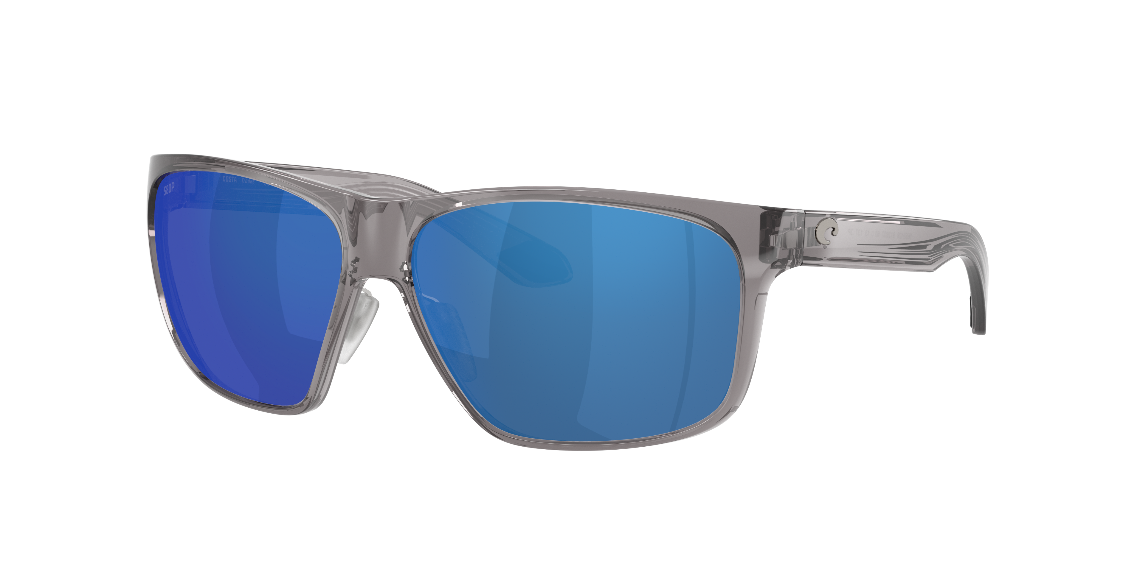 Costa Man Sunglass Trades -  Frame color: Gray Crystal, Lens color: Blue Mirror