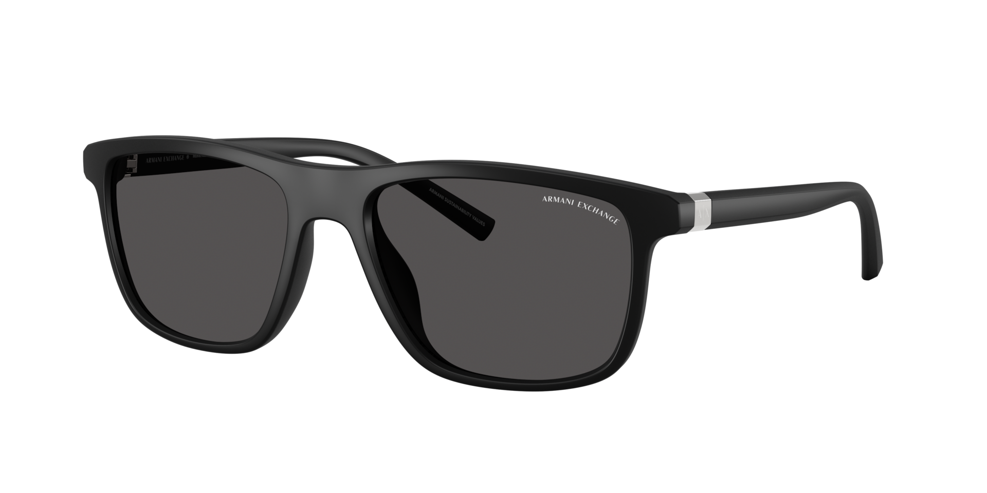 Armani Exchange Homme Sunglass AX4167SU - Couleur du Monture Noir mat Couleur de Lentille Gris fonc 85 €