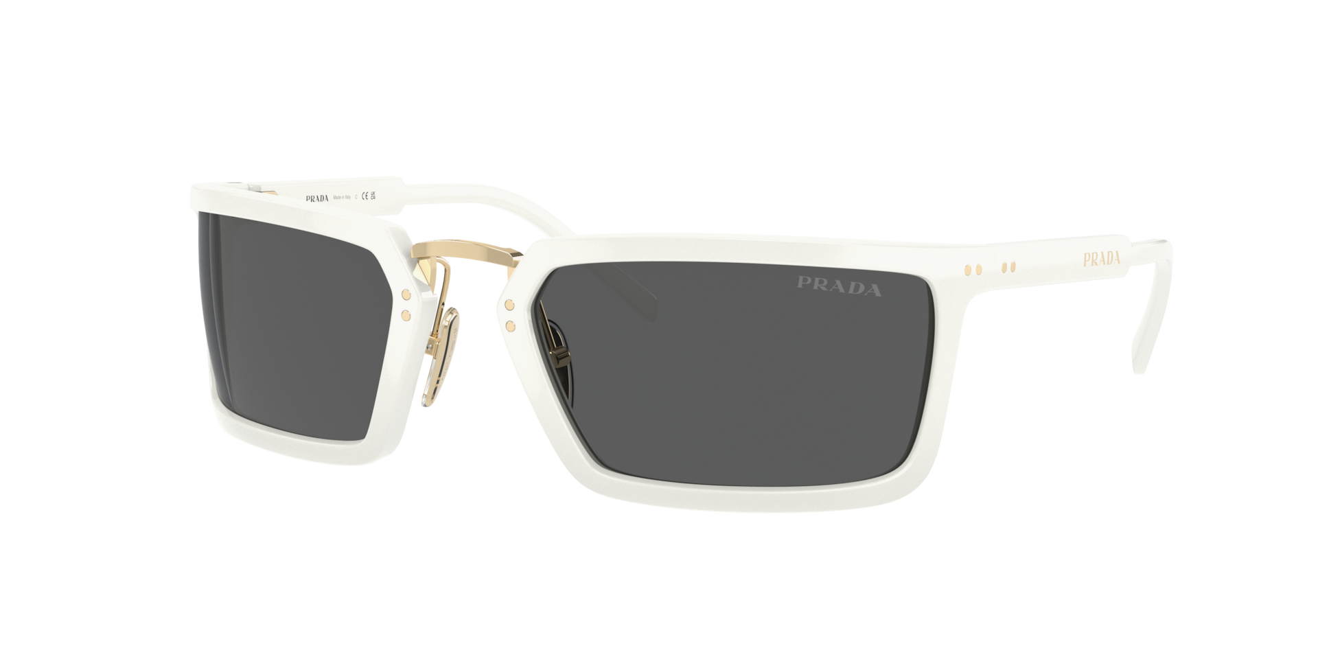 Prada PR A11S L (62 - 23) with Grey lenses and White frame