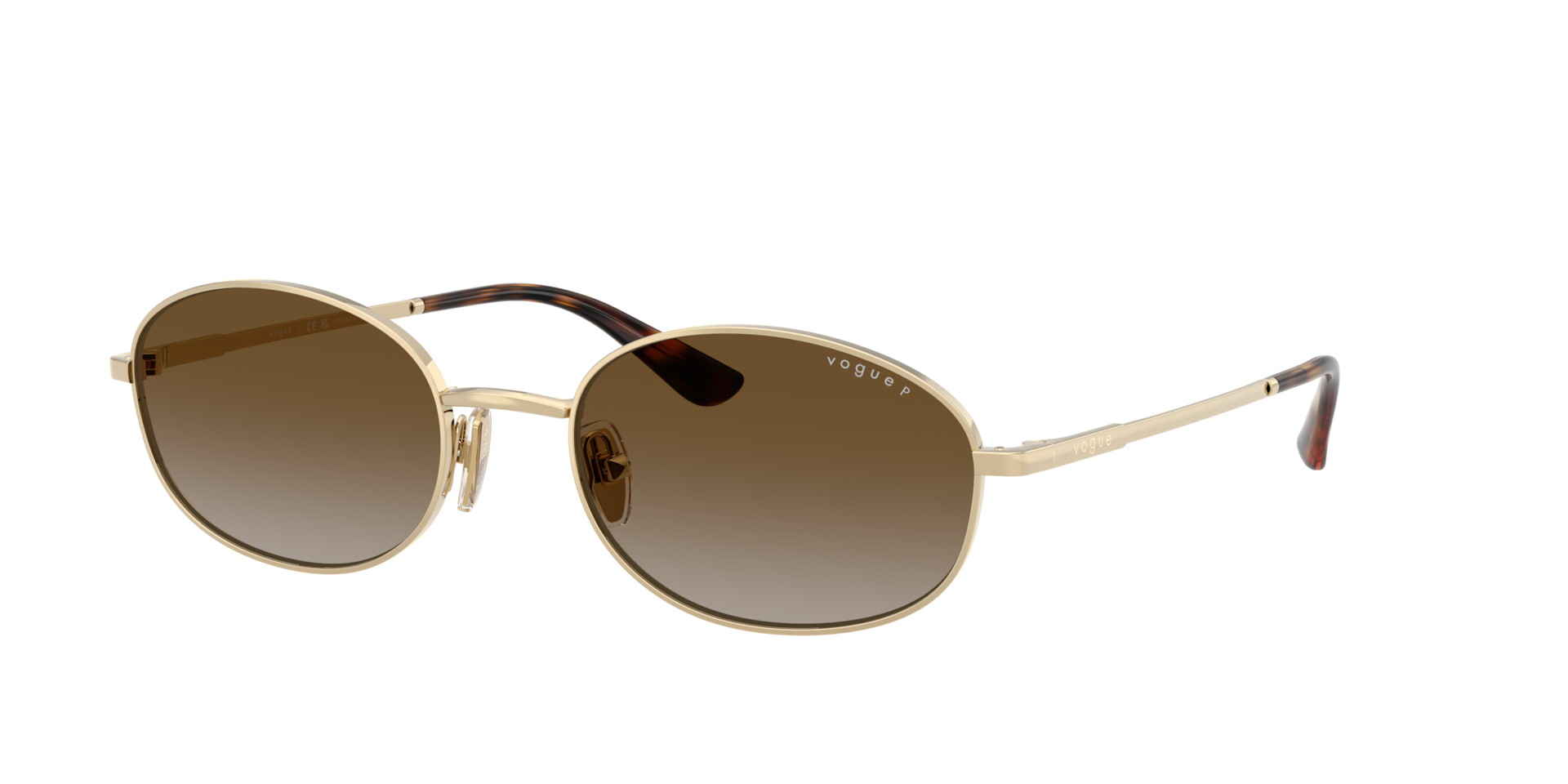 Vogue Eyewear Woman Sunglass VO4323S -  Frame color: Pale Gold, Lens color: Grey Gradient Brown Polarized