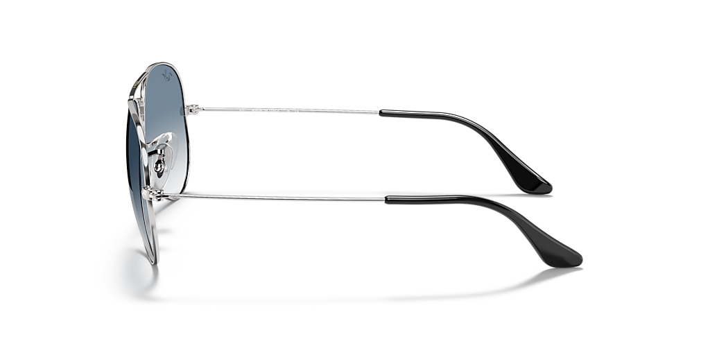 Ray-Ban Aviator Gradient XL (58 - 14) with Blue lenses and Silver