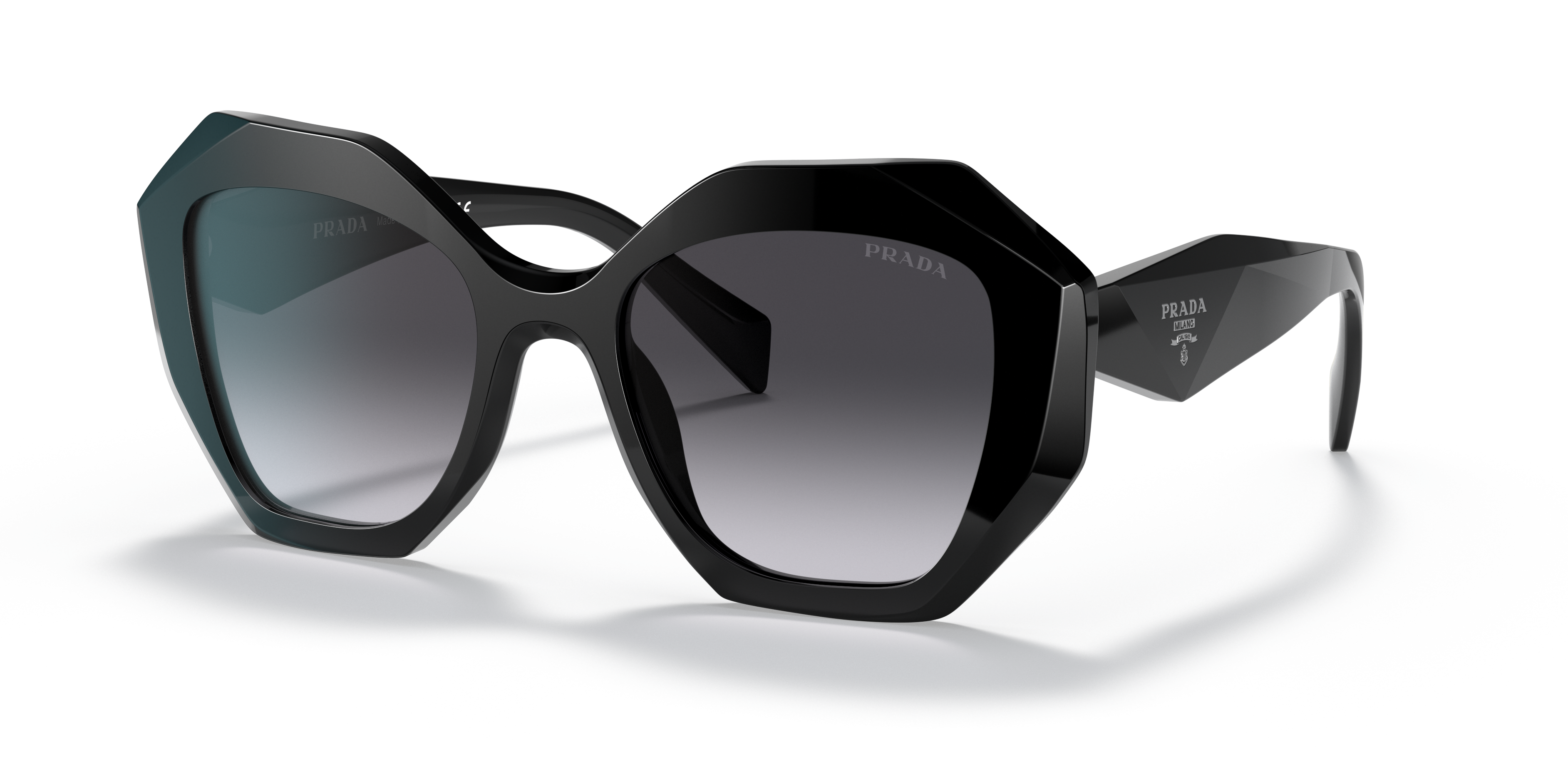 Prada PR 16WS M (53 - 20) with Grey lenses and Black frame