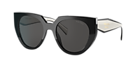 Prada PR 14WSF M (53 - 19) with Grey lenses and Black frame