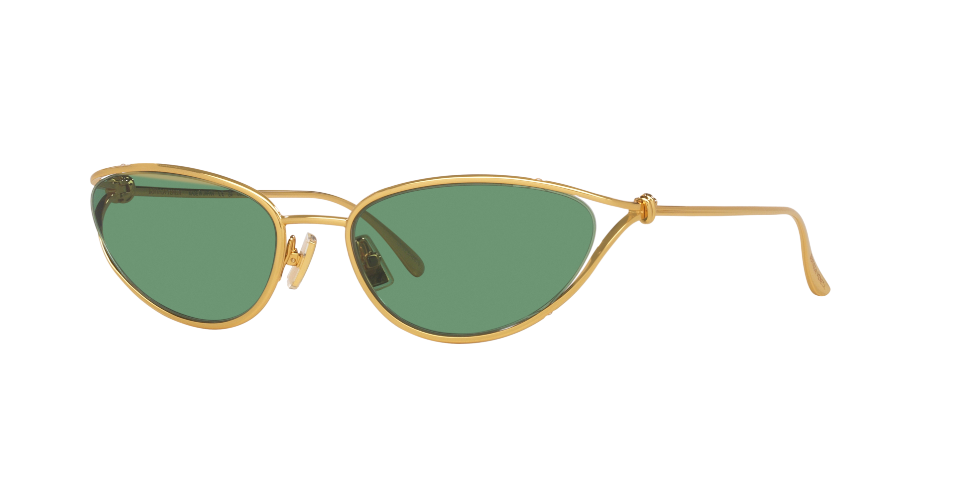 Bottega Veneta Femme Sunglass BV1330S - Couleur du Monture Or Couleur de Lentille Vert 450 €