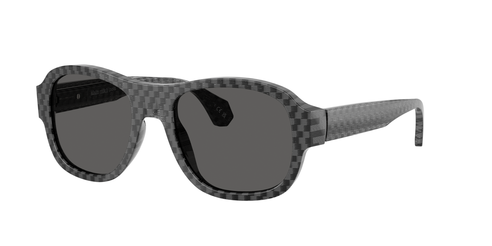 Alain Mikli Unisex Sunglass A05519 -  Frame color: New Damier Black/Grey, Lens color: Dark Grey