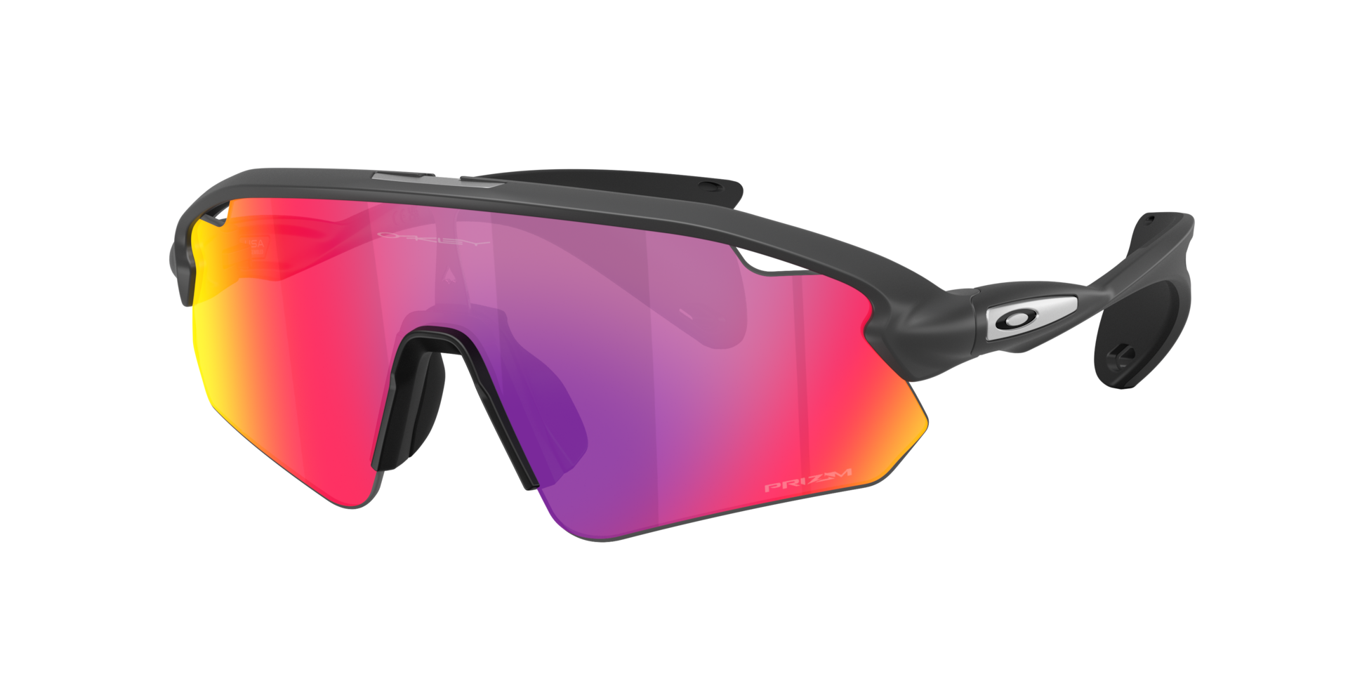 Oakley Unisex Sunglass Stunt Devil (Low Bridge Fit) - Rahmenfarbe: Matt Schwarz, Linsenfarbe: Prizm Road