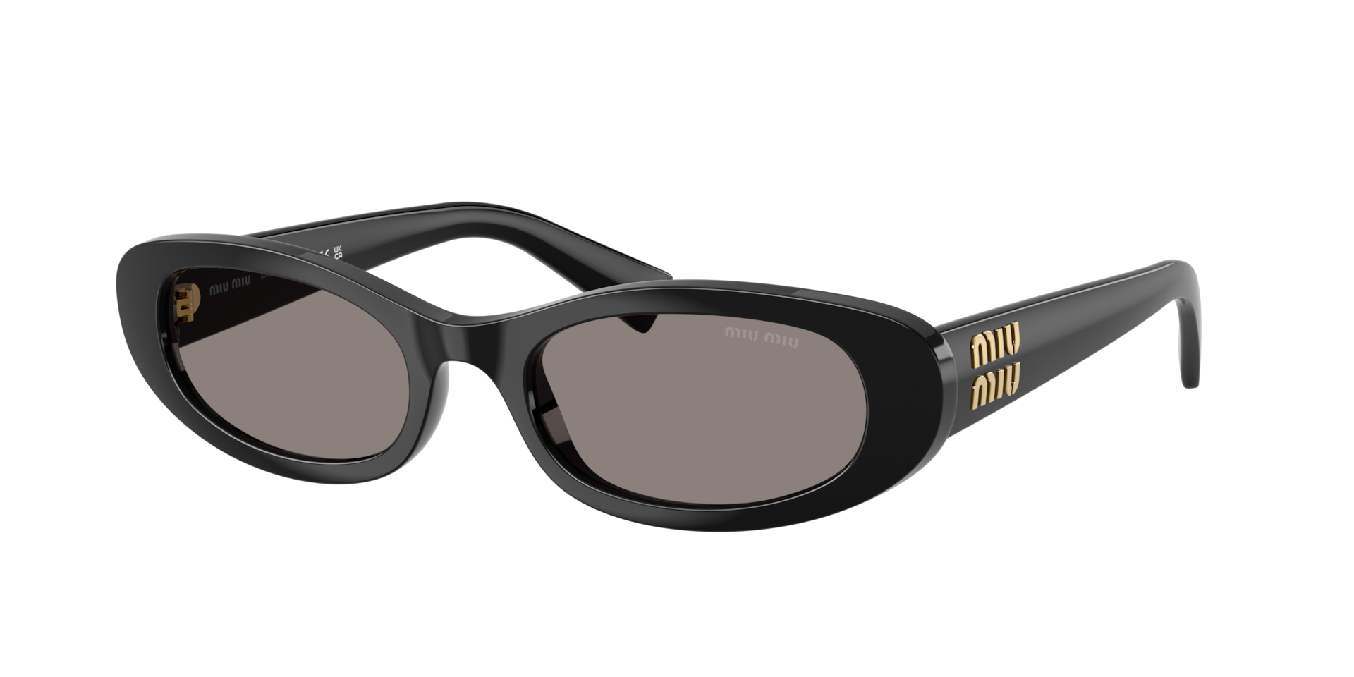 Miu Miu Woman Sunglass MU C02S - Frame color: Black, Lens color: Dark Grey