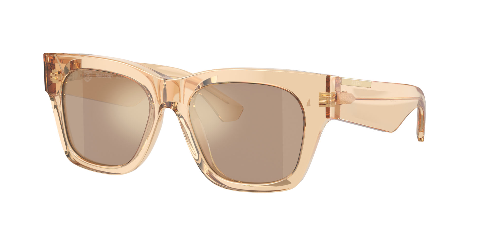 Burberry Woman Sunglass BE4424 -  Frame color: Brown, Lens color: Light Brown Mirror Flash Gold
