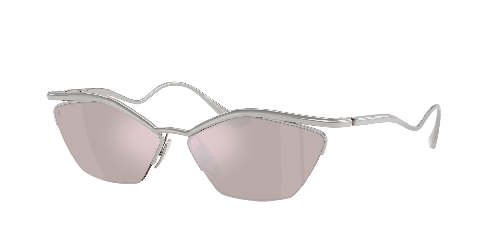 Ferrari Woman Sunglass FH1030T -  Frame color: Silver Brushed, Lens color: Dark Violet