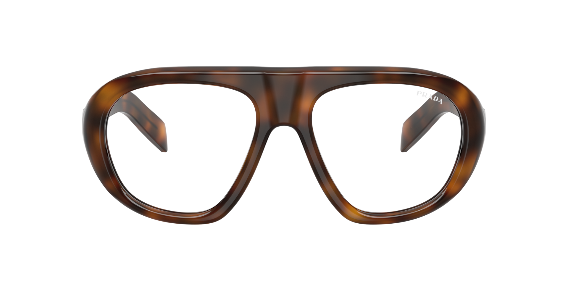Prada PR C05S L (57 - 18) with Transparent lenses and Tortoise