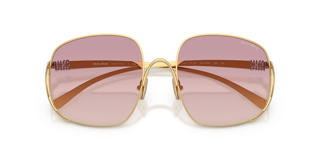 工芸品  egg MAUVE MUNA Miu Miu MU A57S M (57 - 20) with Brown lenses and Gold frame