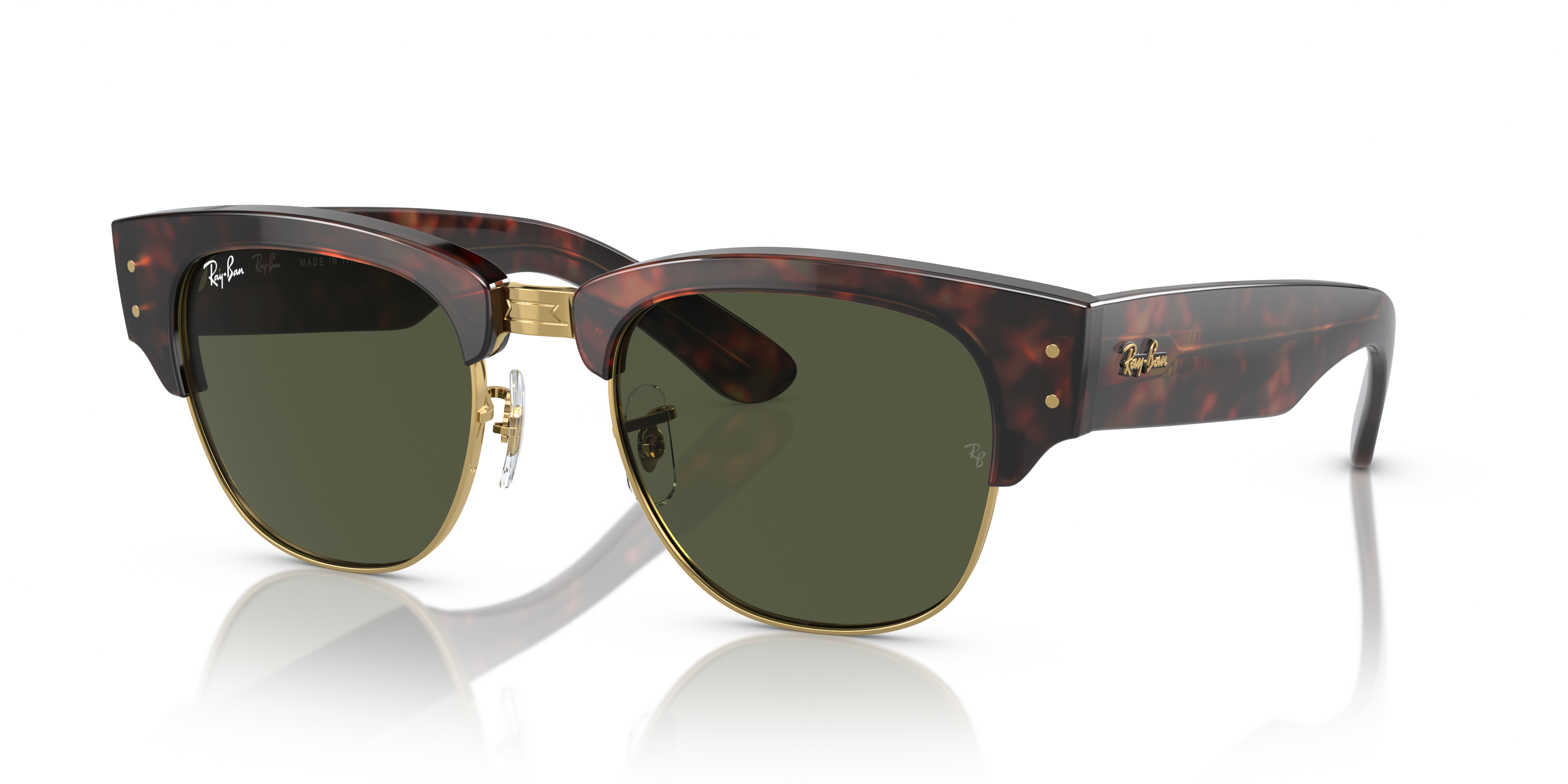Ray-Ban Mega Clubmaster L (50 - 21) with Green lenses and Tortoise