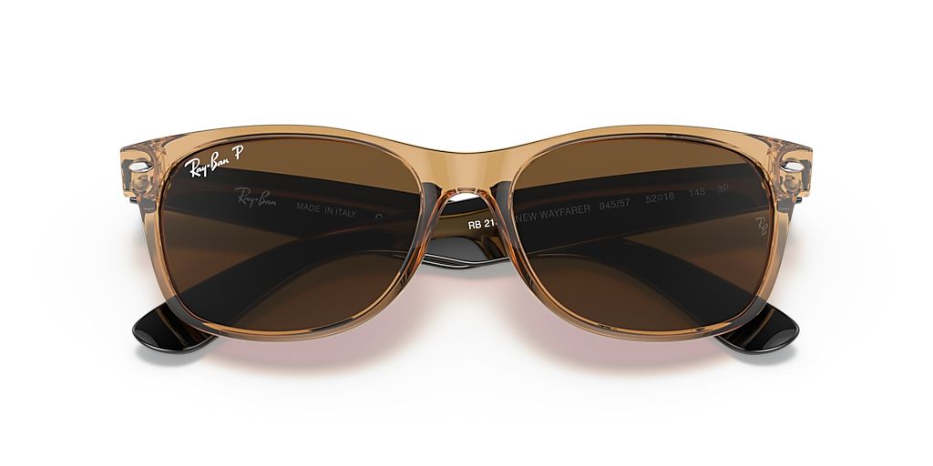Ray-Ban New Wayfarer Bicolor M (55 - 18) with Brown lenses and