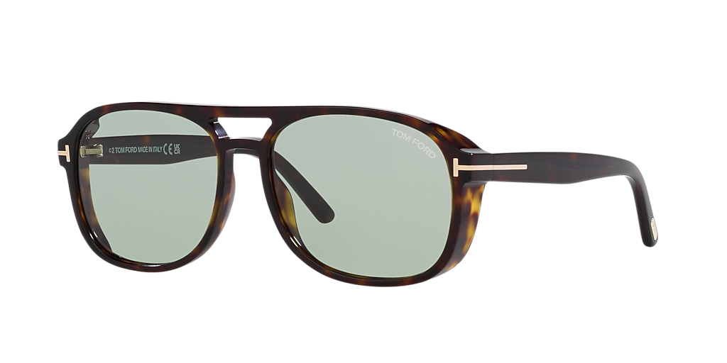 Tom Ford Rosco XXL (58 - 16) with Green lenses and Tortoise frame