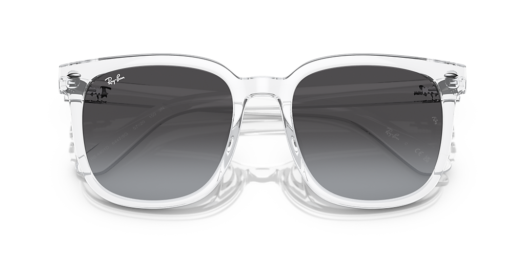 Ray-Ban RB4401D 6447/8G サングラス クリアフレーム Ray-Ban RB4401D XXL (57 - 20) with Grey lenses and Transparent