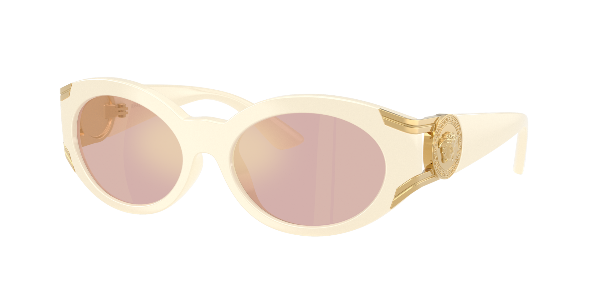 Versace Woman Sunglass VE4503U -  Frame color: Milk, Lens color: Pink Mirror Gold