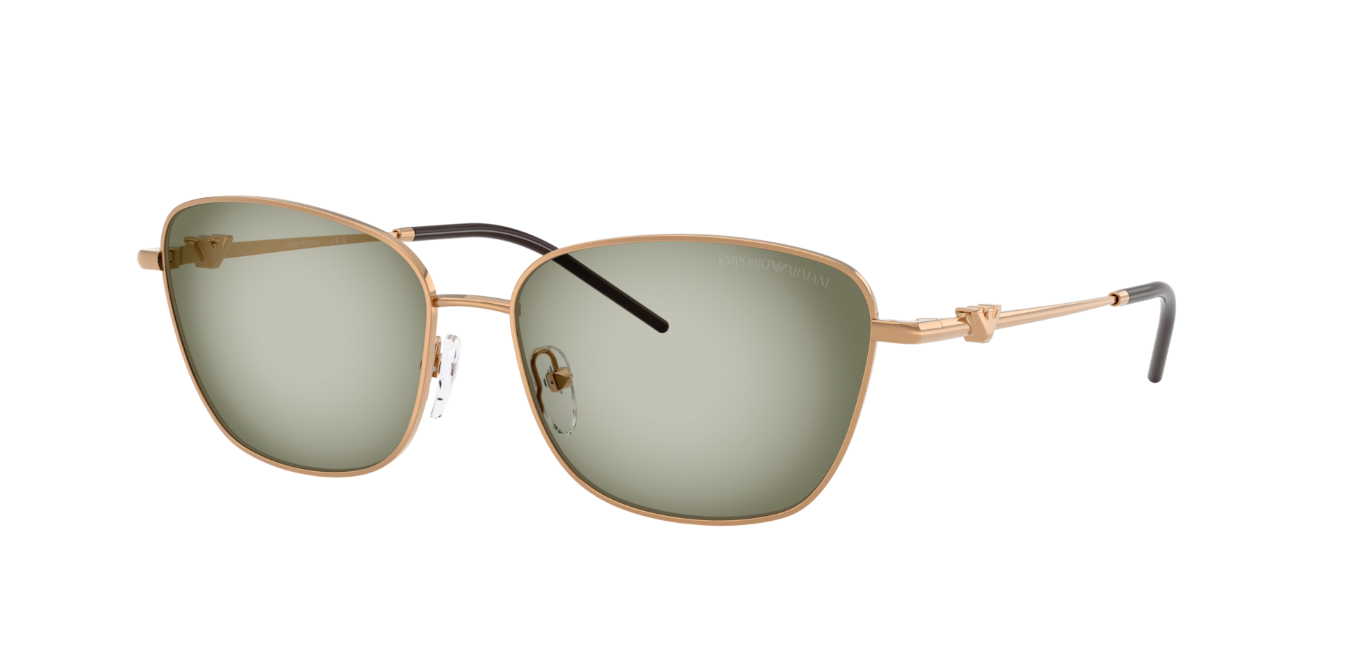 Emporio Armani Green Woman Ea2170 342713 Sunglasses Metal Brown Geometric Normal Shaded - Image 3