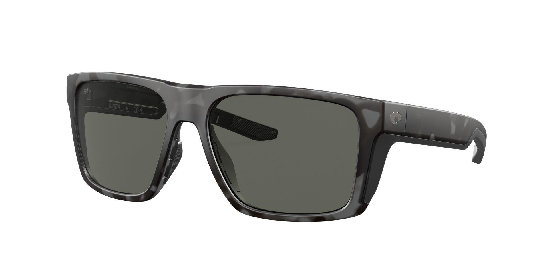 Costa Homme Sunglass Lido - Couleur du Monture Tiger Shark Couleur de Lentille Gris 124 €