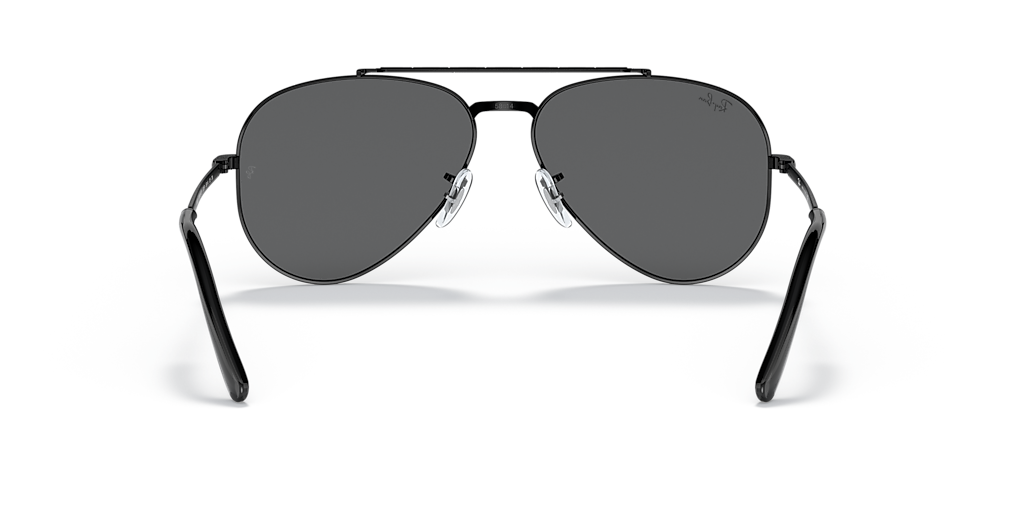 Ray-Ban New Aviator L (58 - 14) with Grey lenses and Black frame