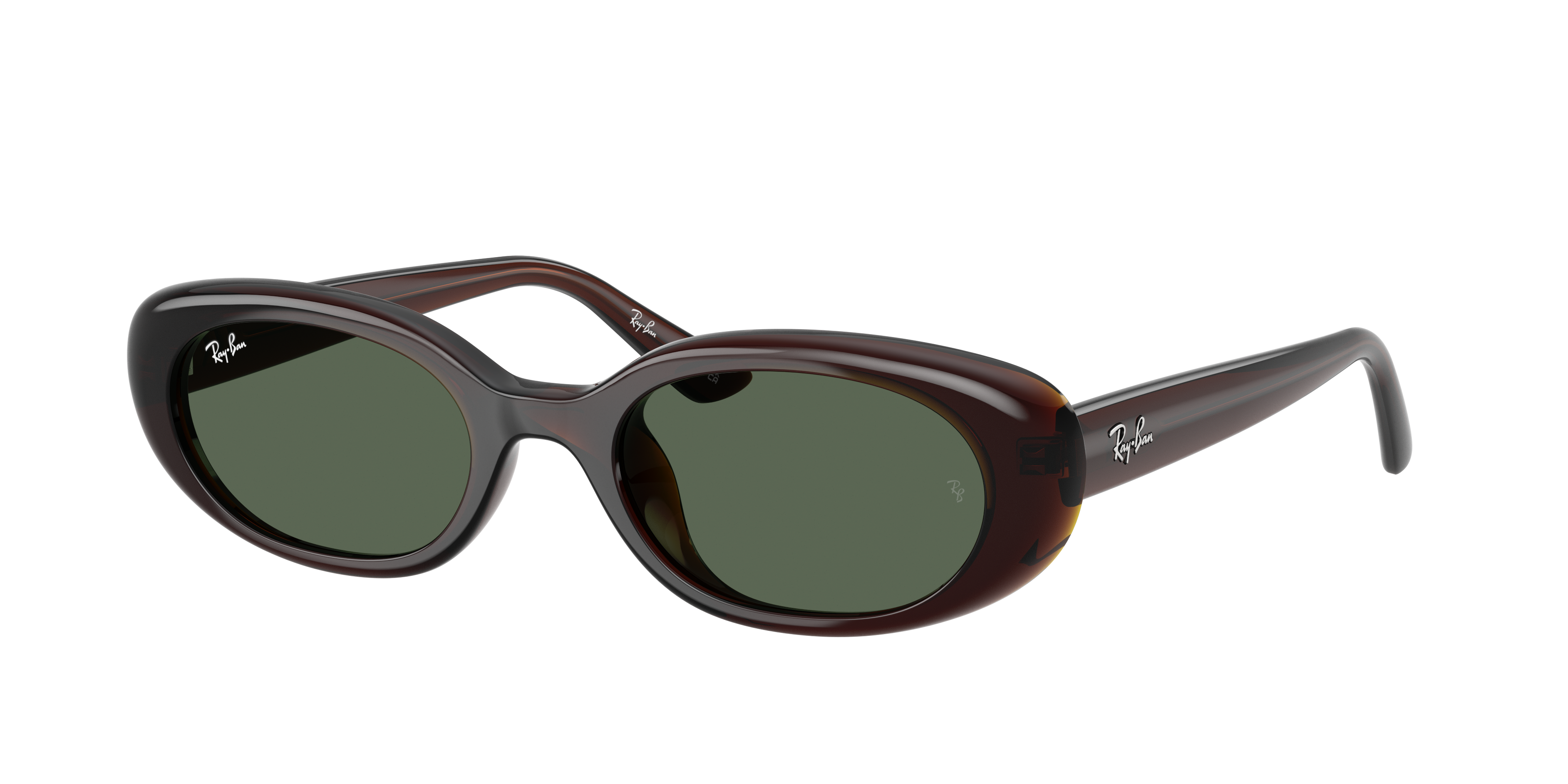 Ray-Ban RB4441D サングラス Ray-Ban RB4441D L (53 - 21) with Green lenses and Brown frame