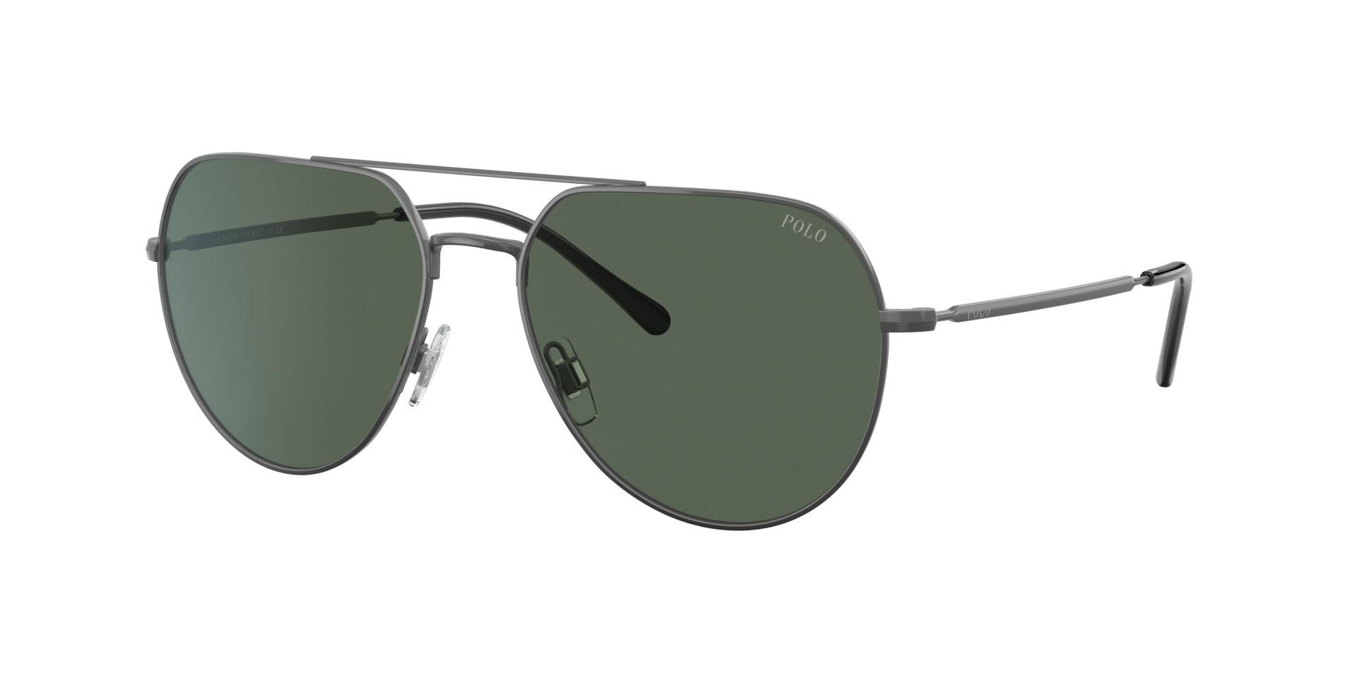 Polo Ralph Lauren Homme Sunglass PH3139 - Couleur du Monture Gunmetal fonc brillant Couleur de Lentille Vert fonc 80 €