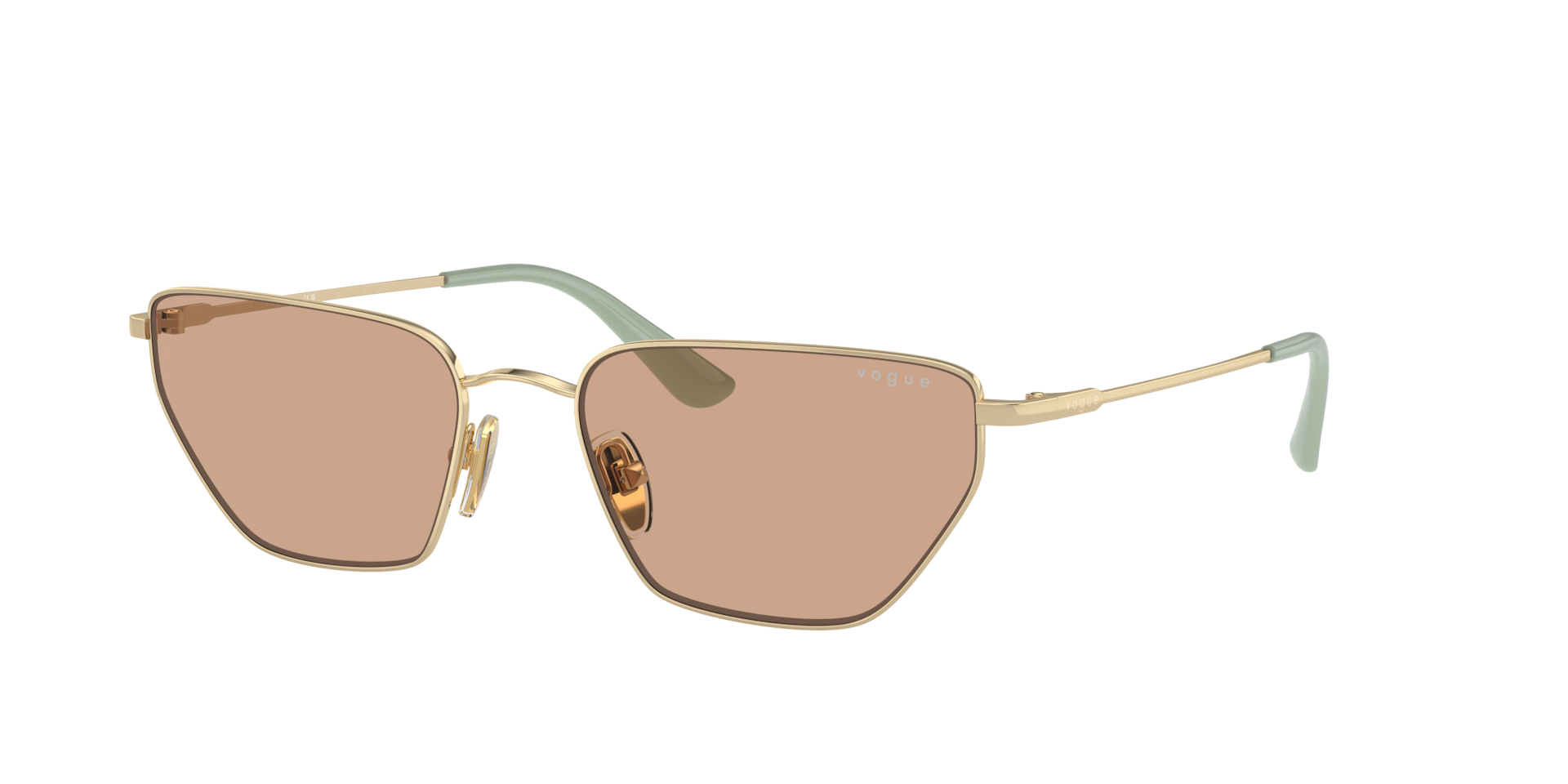 Vogue Eyewear Women's Brown Woman Vo4316s 848/3 Sunglasses Metal Gold Geometric Normal - Image 2
