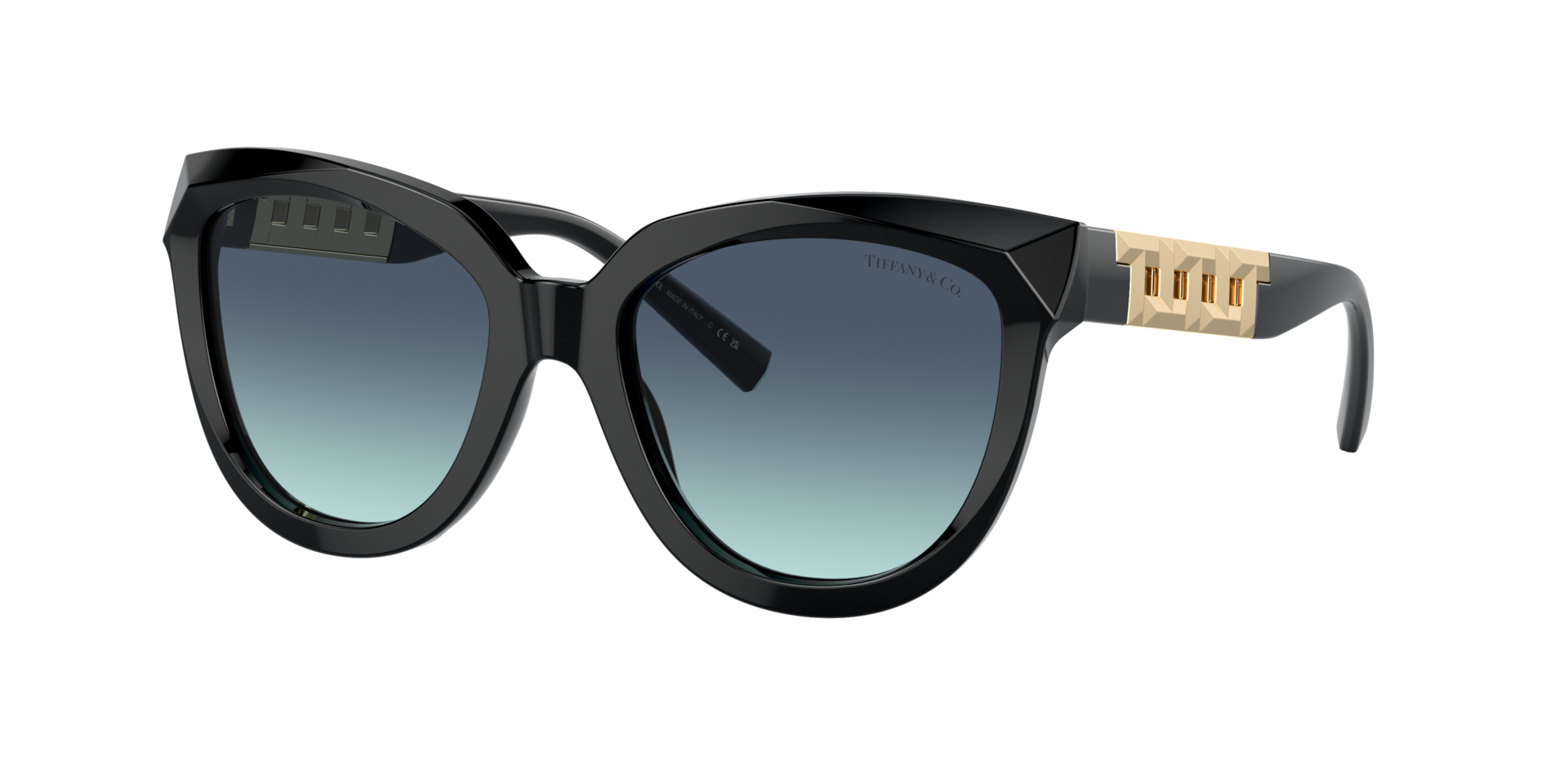 Tiffany & Co. Mujer Azul Celeste Y Azul Degradado Sunglass Tf4215 - Color Del Marco: Negro, Color De La Lente: