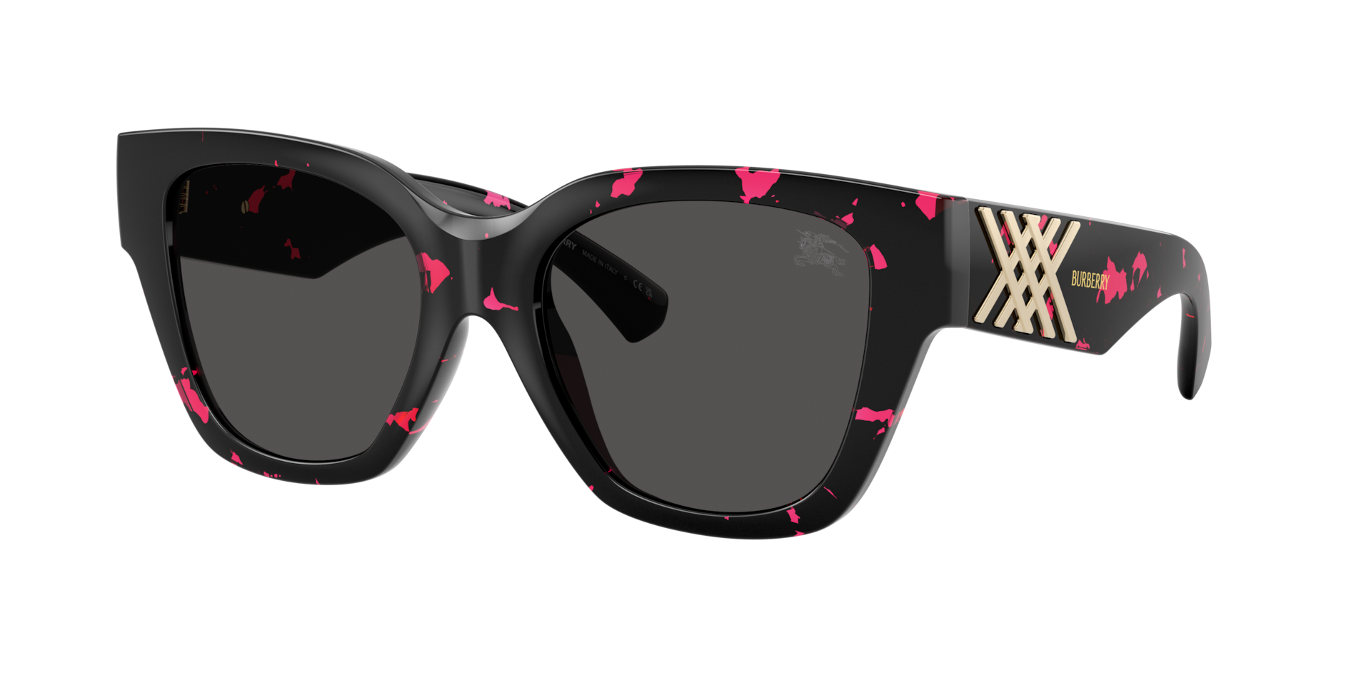 Burberry Grey Woman Be4489u 412687 Sunglasses Injected Violet Squared Normal - Image 2