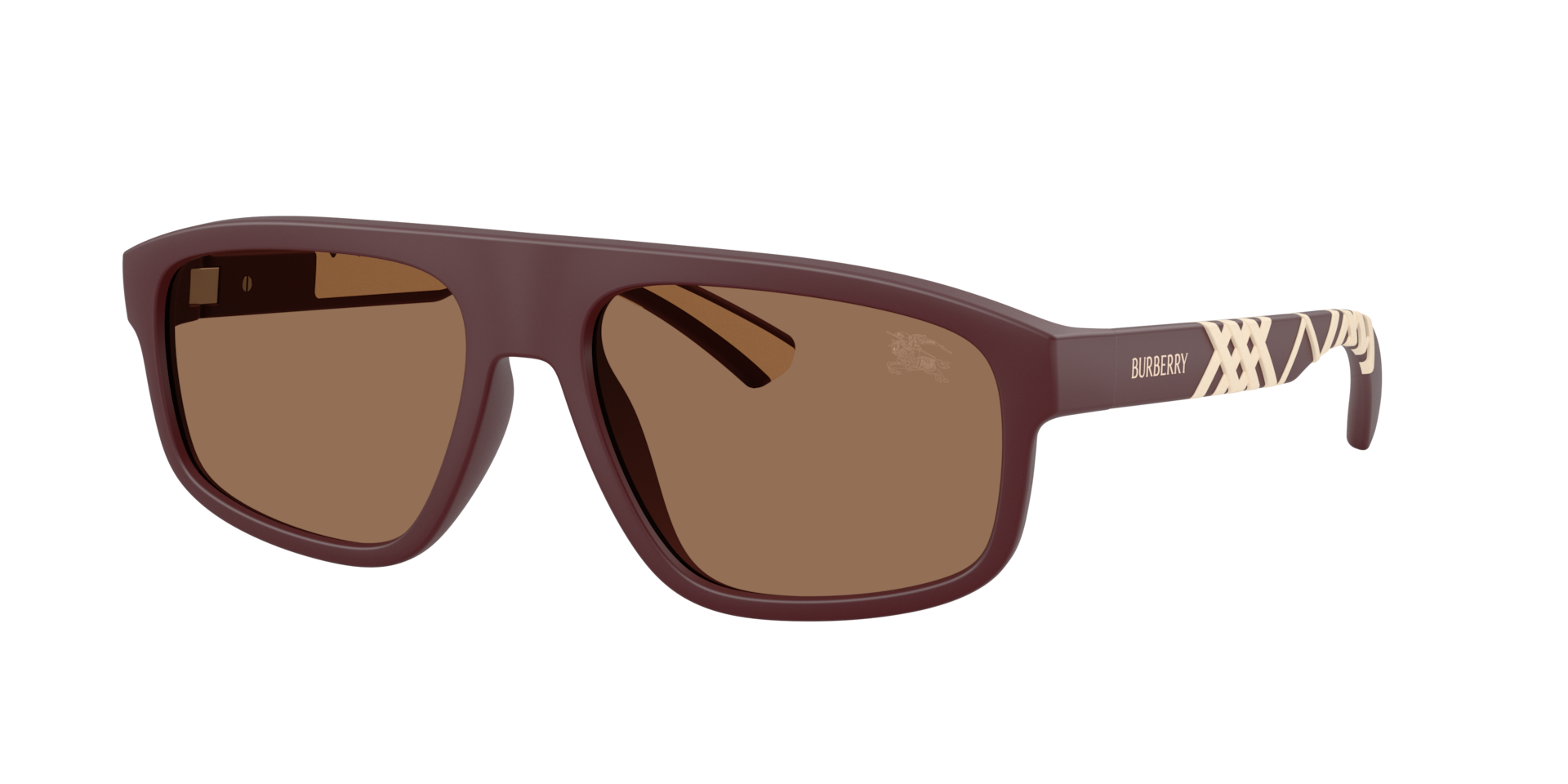 Burberry Man Sunglass BE4501U - Frame color: Matte Bordeaux, Lens color: Dark Brown