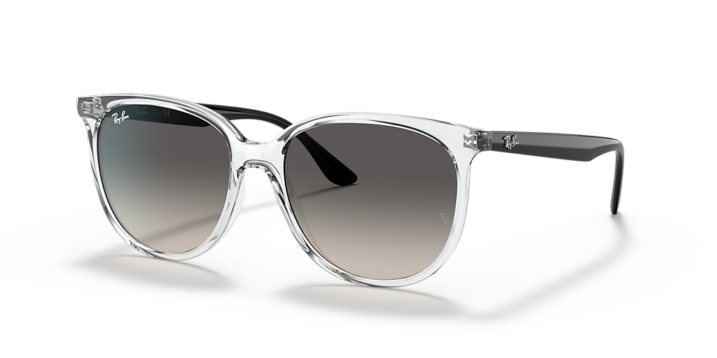 Ray-Ban RB4378 S (54 - 16) with Grey lenses and Transparent frame