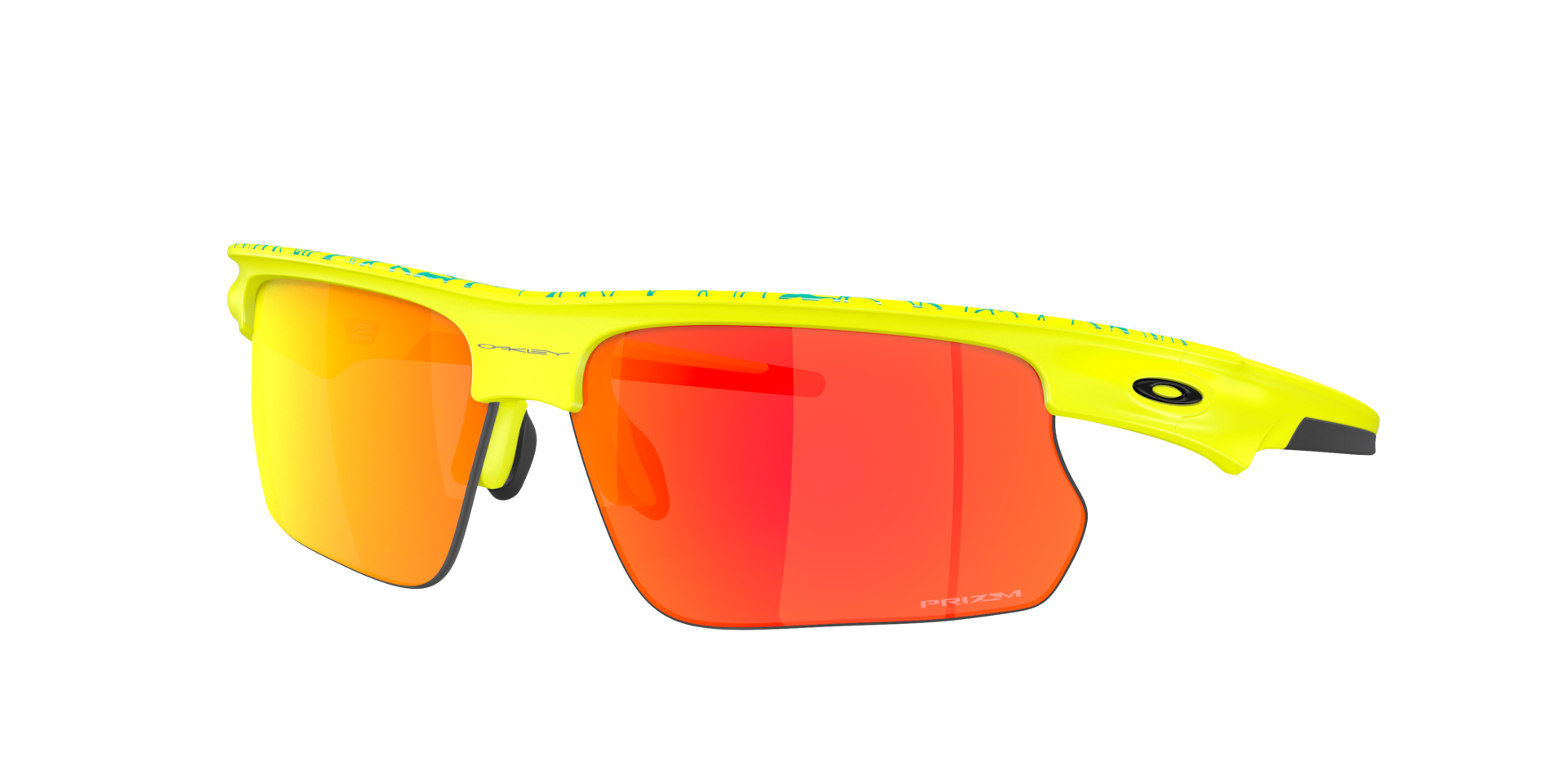 Oakley Unisex Sunglass BiSphaera™ Inner Spark Collection - Couleur du Monture: Matte Tennis Ball Yellow/Celeste Neuron, Couleur de Lentille: Prizm Rub