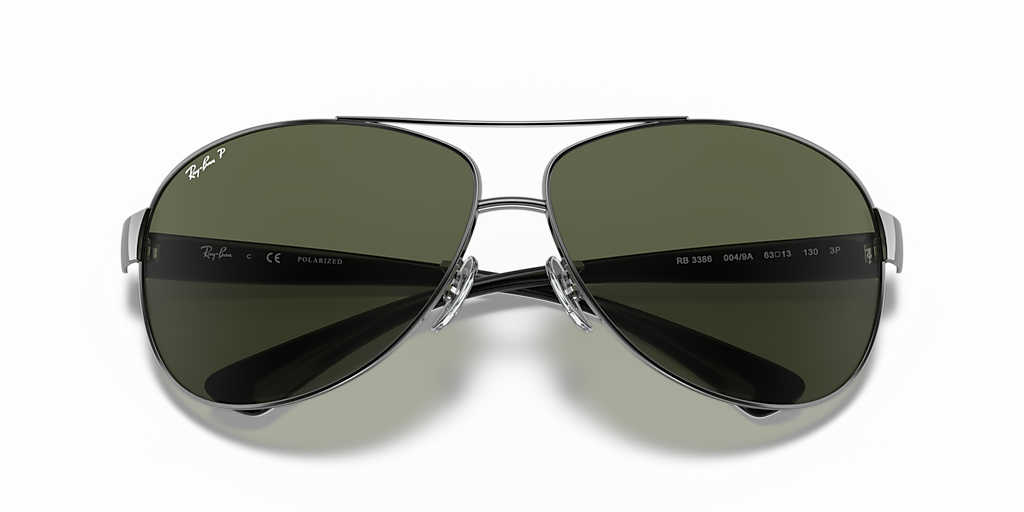 Ray-Ban RB3386 L (63 - 13) with Green lenses and Grey frame