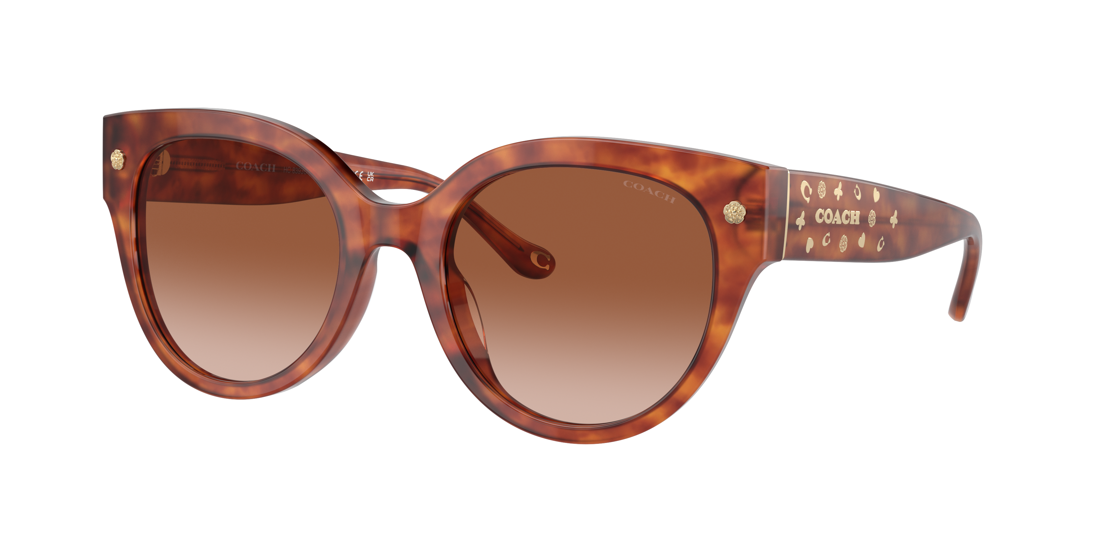 Coach Woman Sunglass HC8393U CR612 -  Frame color: Caramel Tortoise, Lens color: Brown Gradient