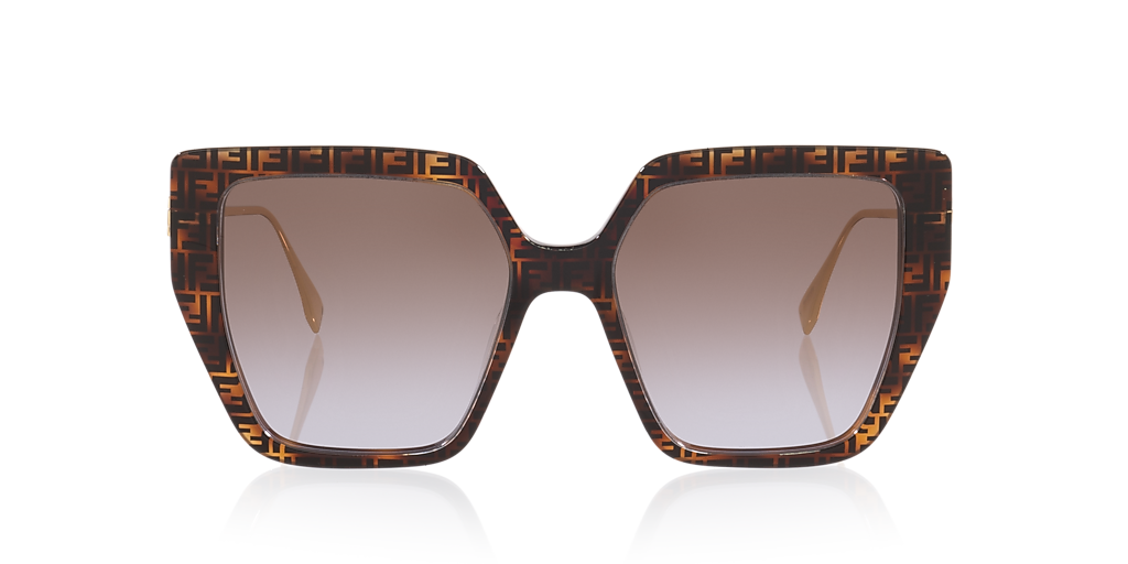 Fendi FE40012U XXS (54 - 18) with Brown lenses and Tortoise frame