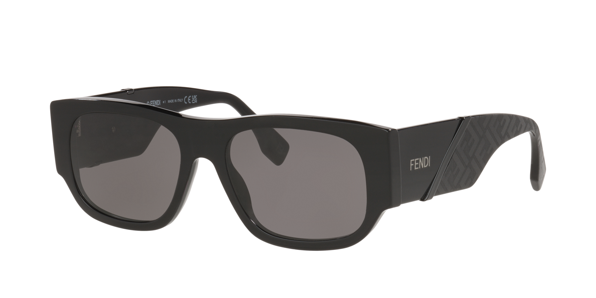 Fendi Homme Sunglass Fendi Diagonal FE40156I - Couleur du Monture Noir Couleur de Lentille Gris 252 €
