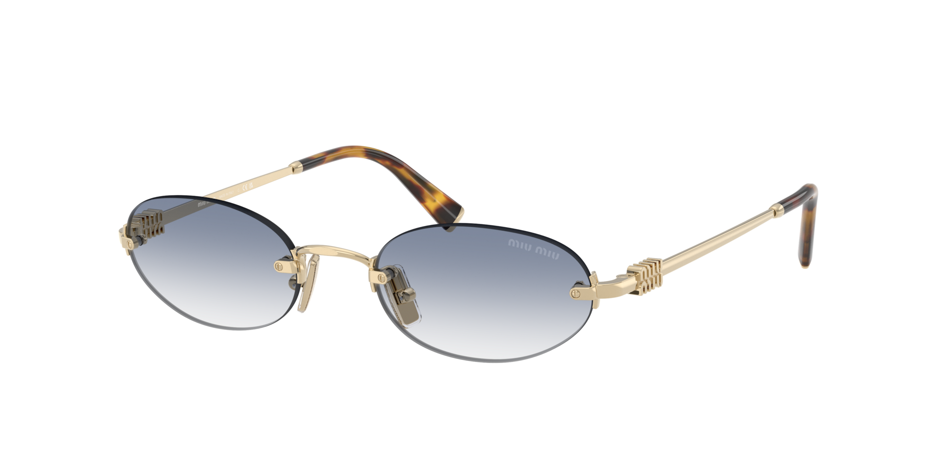 Miu Miu MU A54S S (51 - 20) with Blue lenses and Gold frame