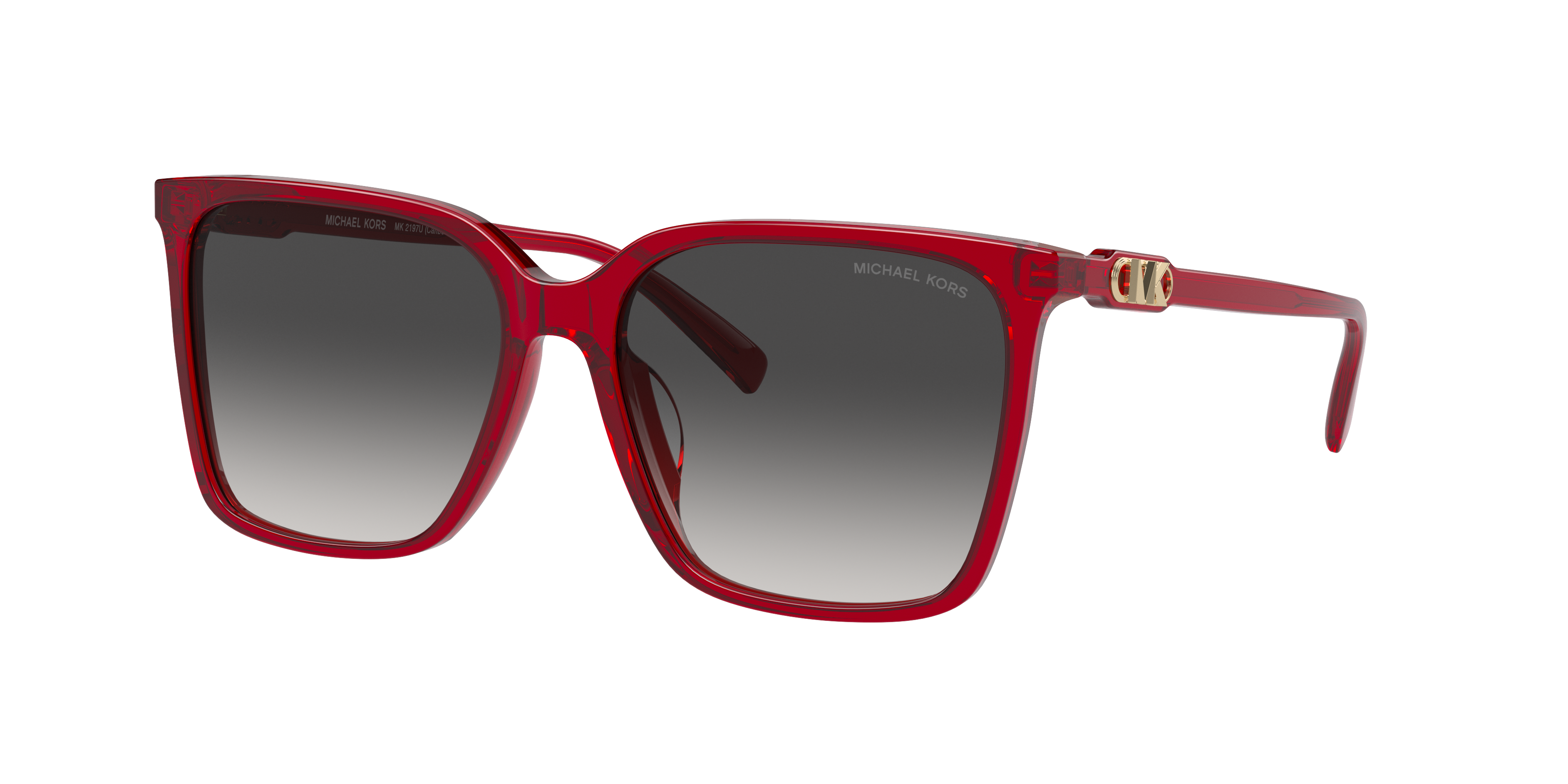 Michael Kors Woman Sunglass Canberra -  Frame color: Red, Lens color: Dark Grey Gradient