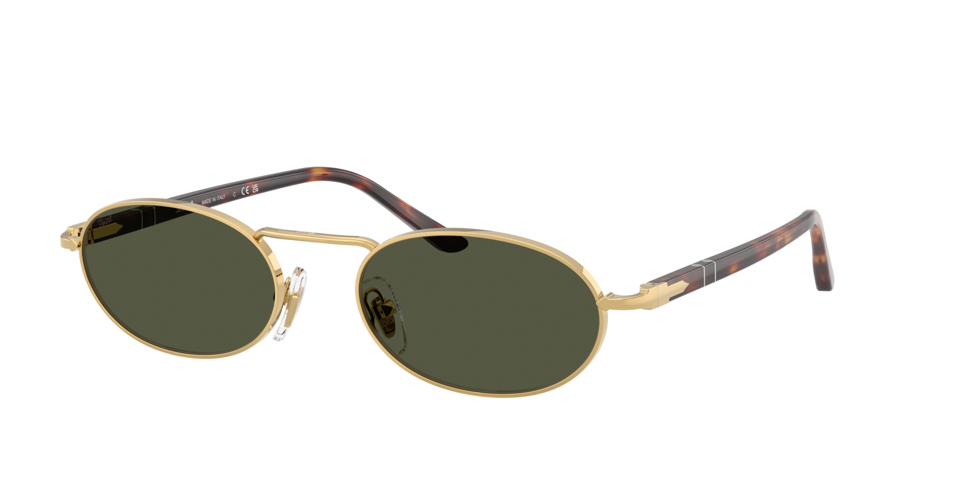 Persol Unisex Sunglass PO1023S -  Frame color: Gold, Lens color: Green