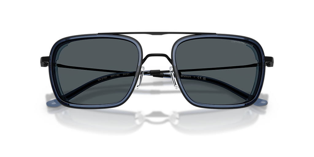 Emporio Armani EA2162 XL (54 - 21) with Blue lenses and Black