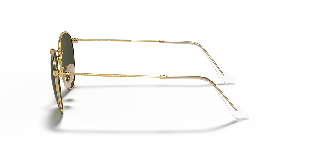 Ray-Ban Round Metal L (53 - 21) with Green lenses and Gold frame
