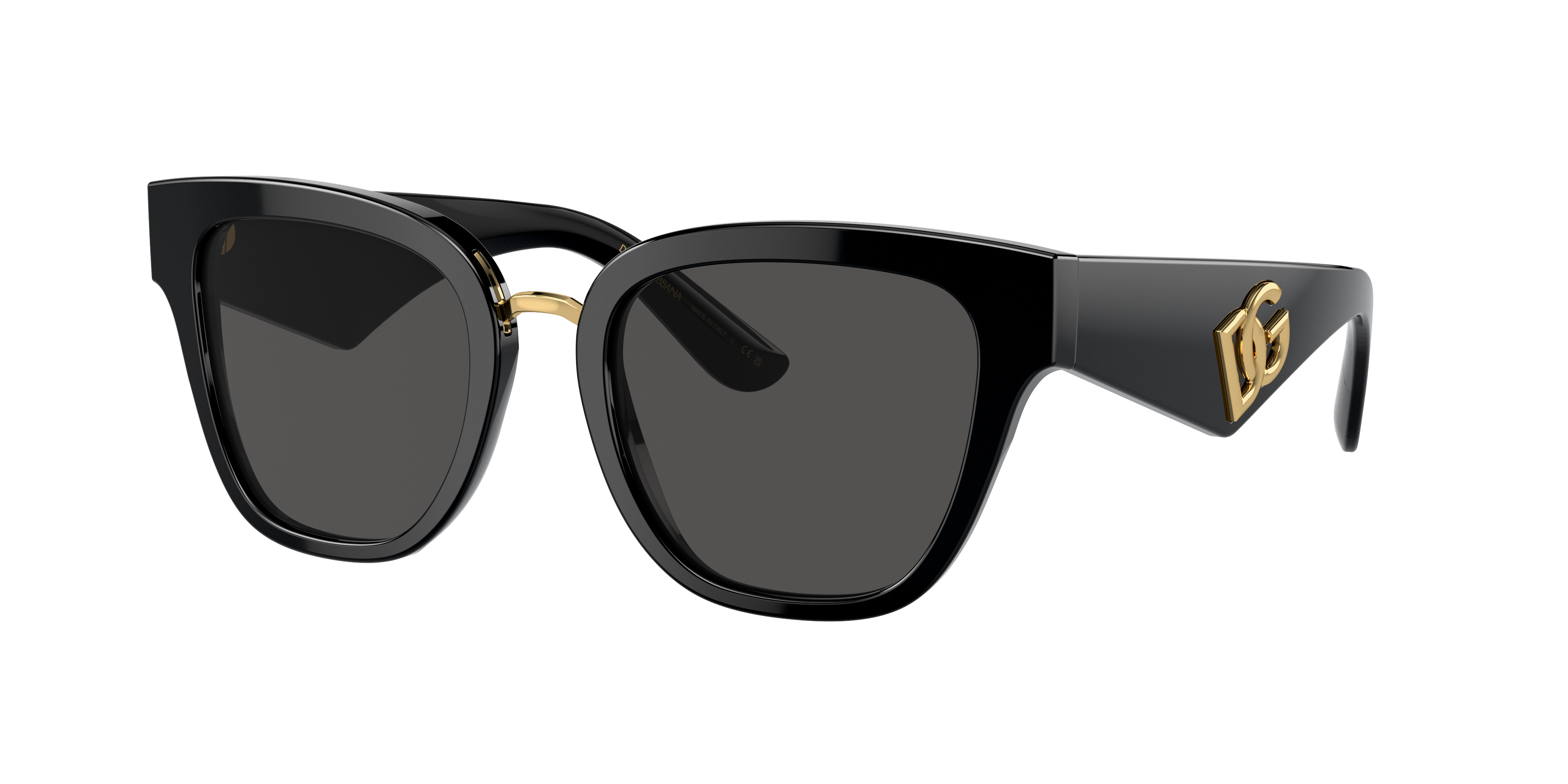お値引き中　DOLCE&GABBANA　クリップ Dolce&Gabbana DG4437 M (51 - 20) with Grey lenses and Black frame