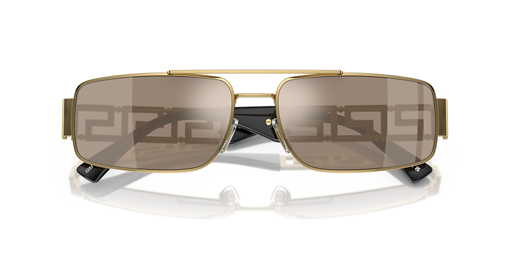 Versace VE2257 XL (60 - 16) with Brown lenses and Gold frame