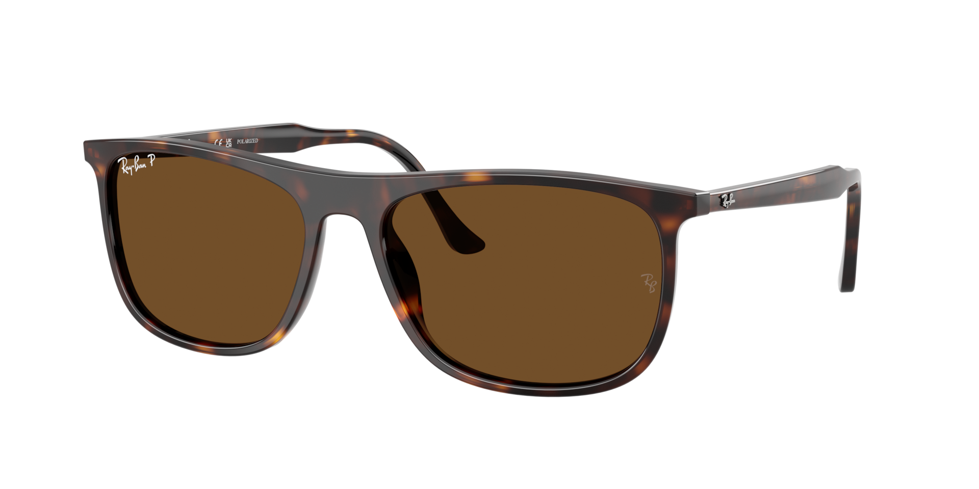 Ray-Ban Unisex Sunglass RB2216 -  Frame color: Havana, Lens color: Brown Polarized