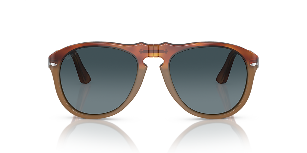 Persol 649 - Original M (54 - 20) with Blue lenses and Brown frame