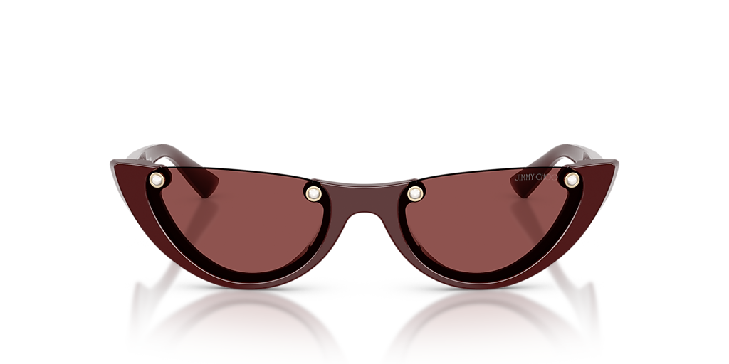 Jimmy Choo Oversized Red Cat-Eye Sunglasses with Dark Lenses Jimmy Choo - Lucine - Red Cat Eye Sunglasses with Glitter  main image 3