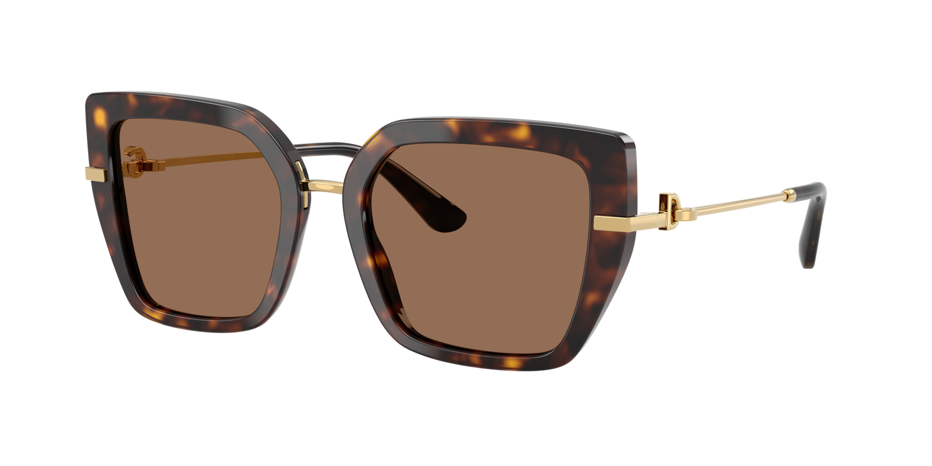 Dolce&Gabbana Frau Sunglass DG4474F - Rahmenfarbe: Havana, Linsenfarbe: Dunkelbraun